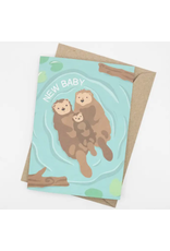 Tilly Scribbles Otter New Baby Card
