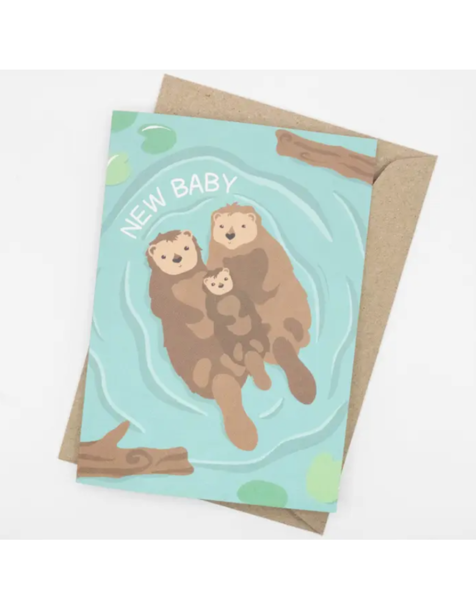 Tilly Scribbles Otter New Baby Card