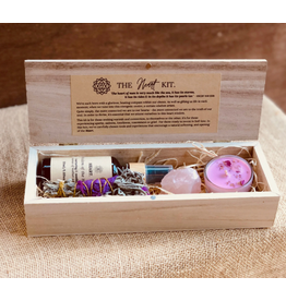 Amavasya Healing Store Heart Chakra Mini Kit w/ Crystal, Spray, Smudge, Soy Candle