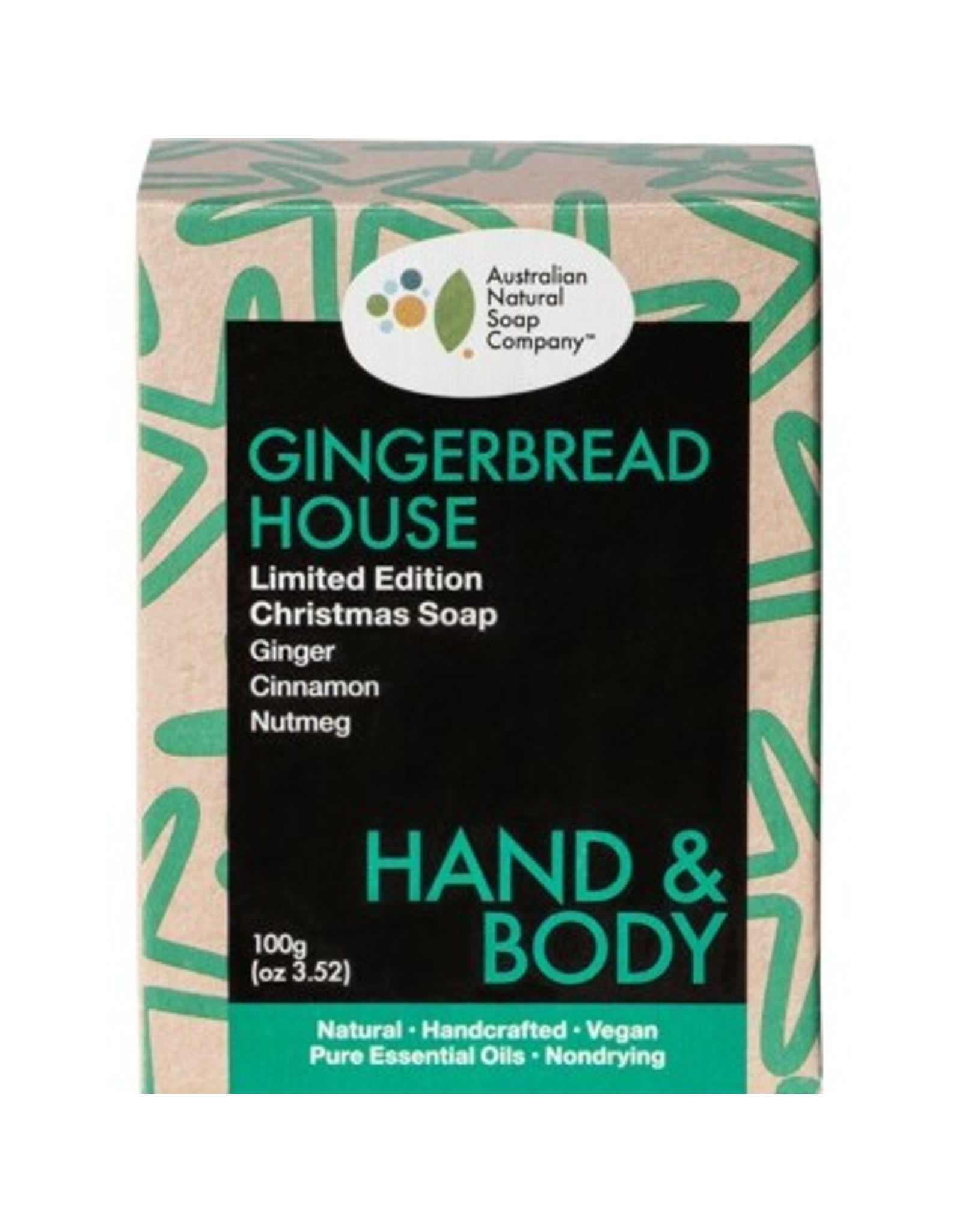 The Australian Natural Soap Co. Hand & Body Soap - Christmas Edition Gingerbread House 100g