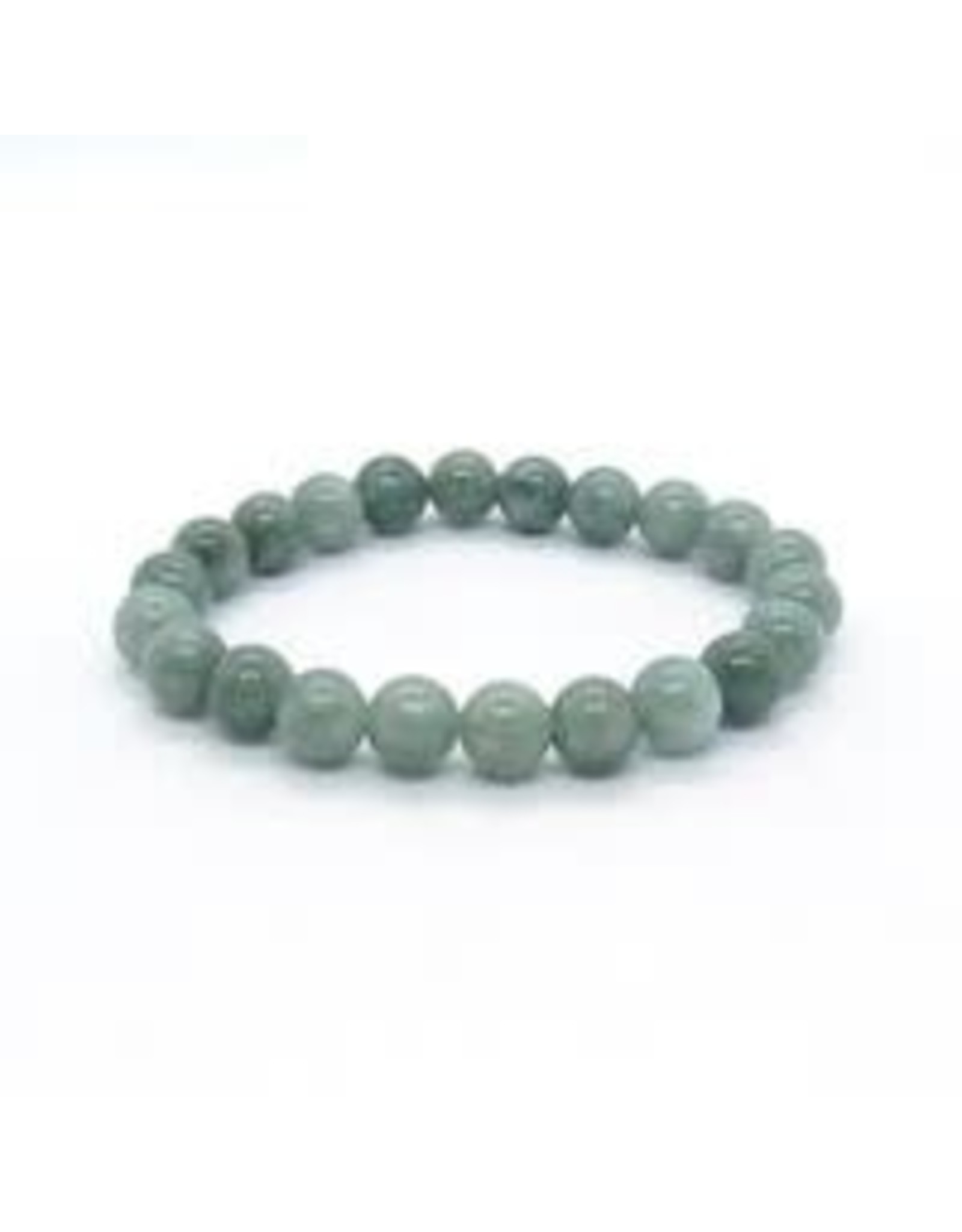 Stones & Silver Jade Coloured Howlite Gemstone Elastic Ball Bracelet