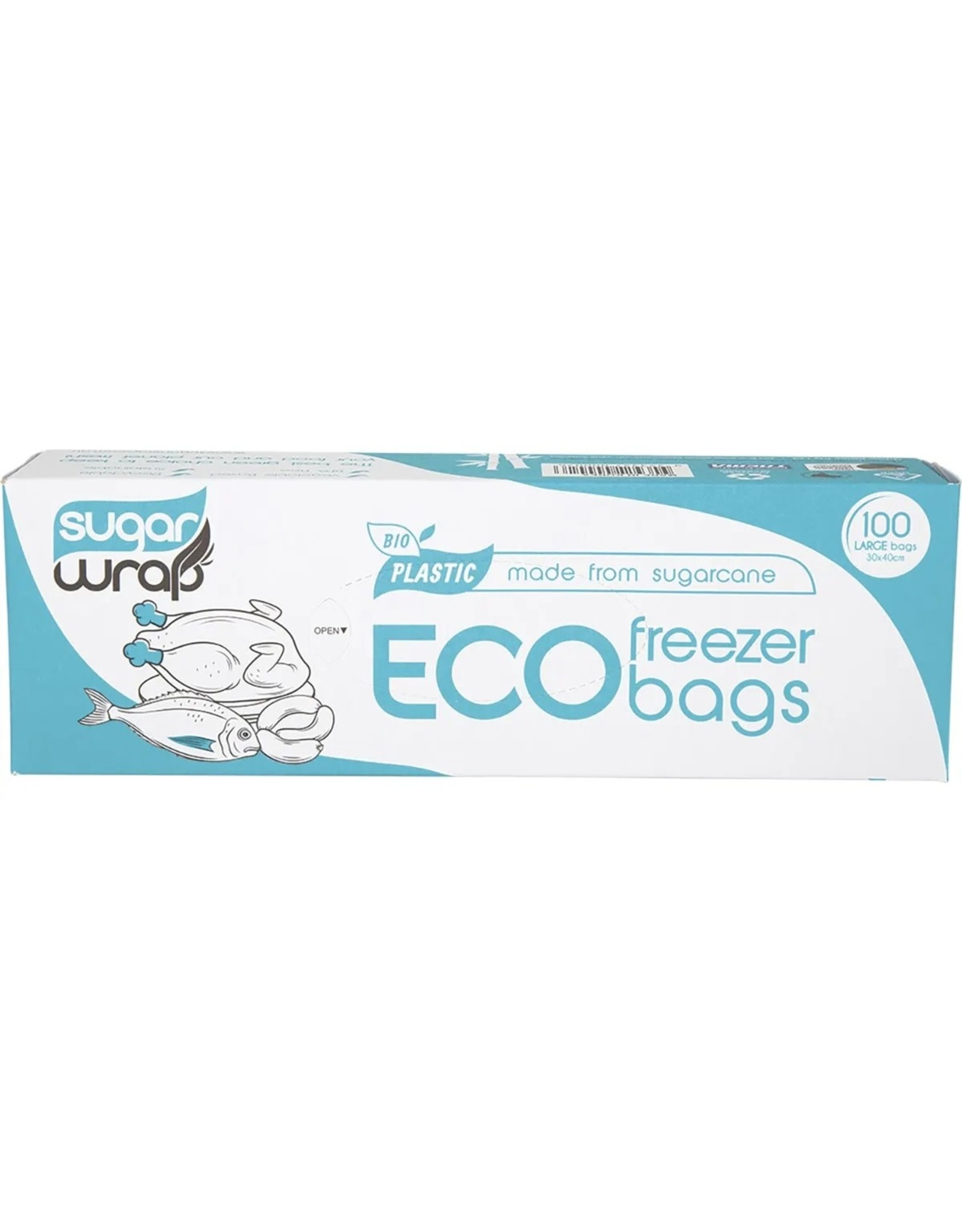 Sugarwrap Eco Freezer Bags Made from Sugarcane 100pk