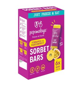 Pops Malaya Freeze-at-Home Sorbet Bars Pineapple & Passionfruit 6 x 45ml