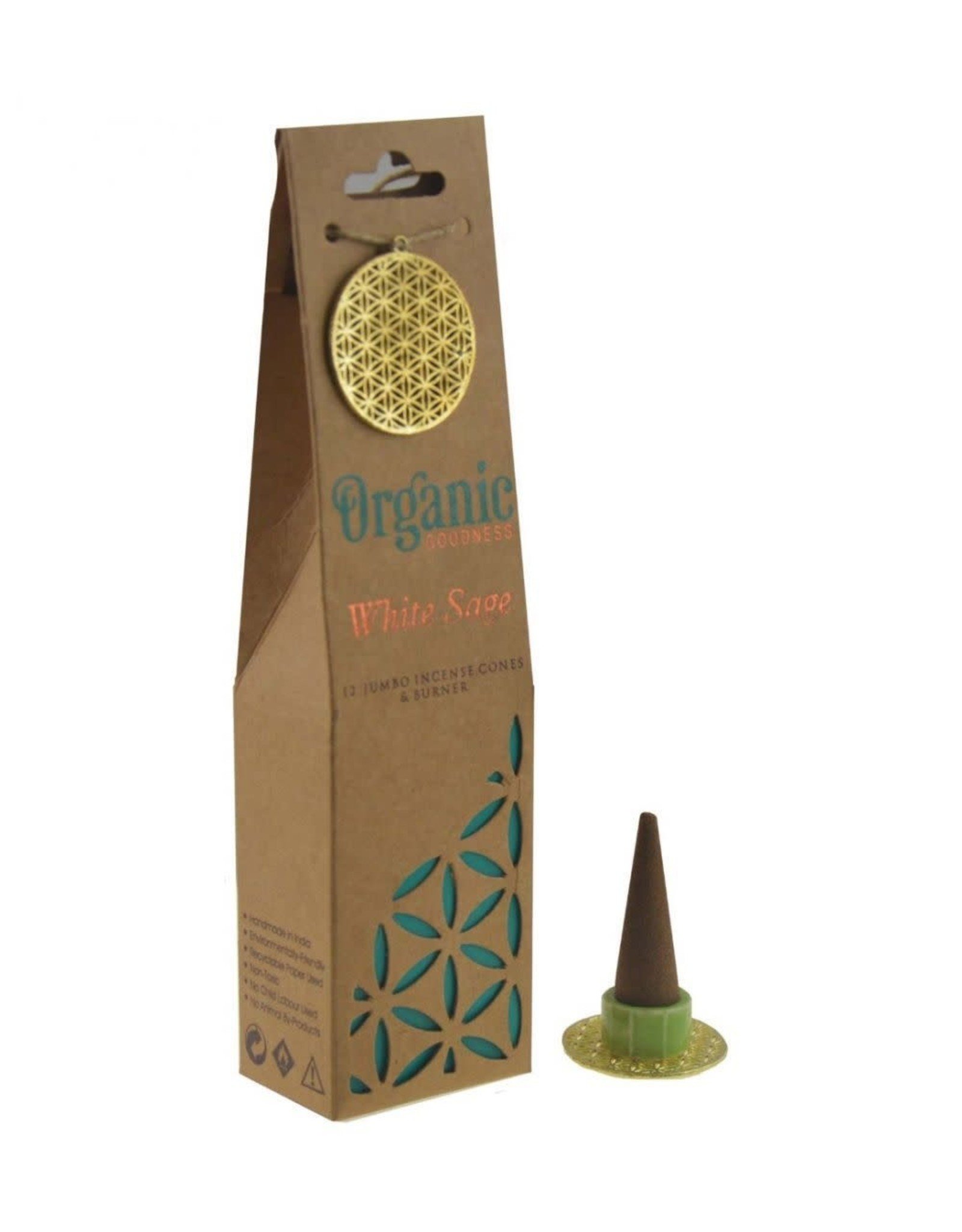 Organic Goodness Incense Cones with Ceramic Holder