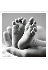 Affirmations Publishing House Baby Feet Black and White Greeting Card