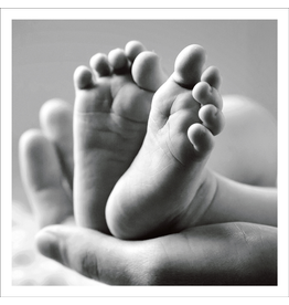 Affirmations Publishing House Baby Feet Black and White Greeting Card