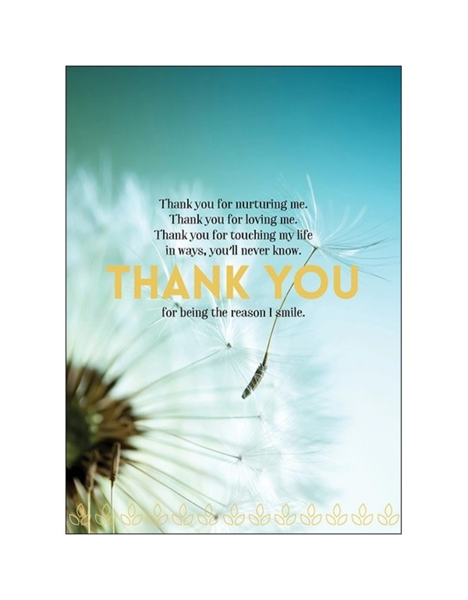 Affirmations Publishing House Thank You For  Nurturing Me Greeting Card