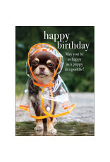 Affirmations Publishing House Greeting Card - Puppy in a Puddle