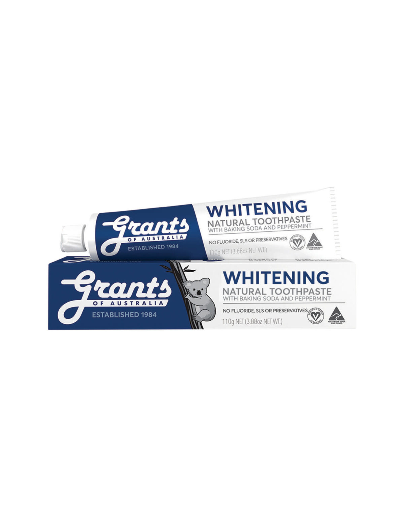 Grant's Natural Toothpaste Whitening with Baking Soda & Peppermint 110g