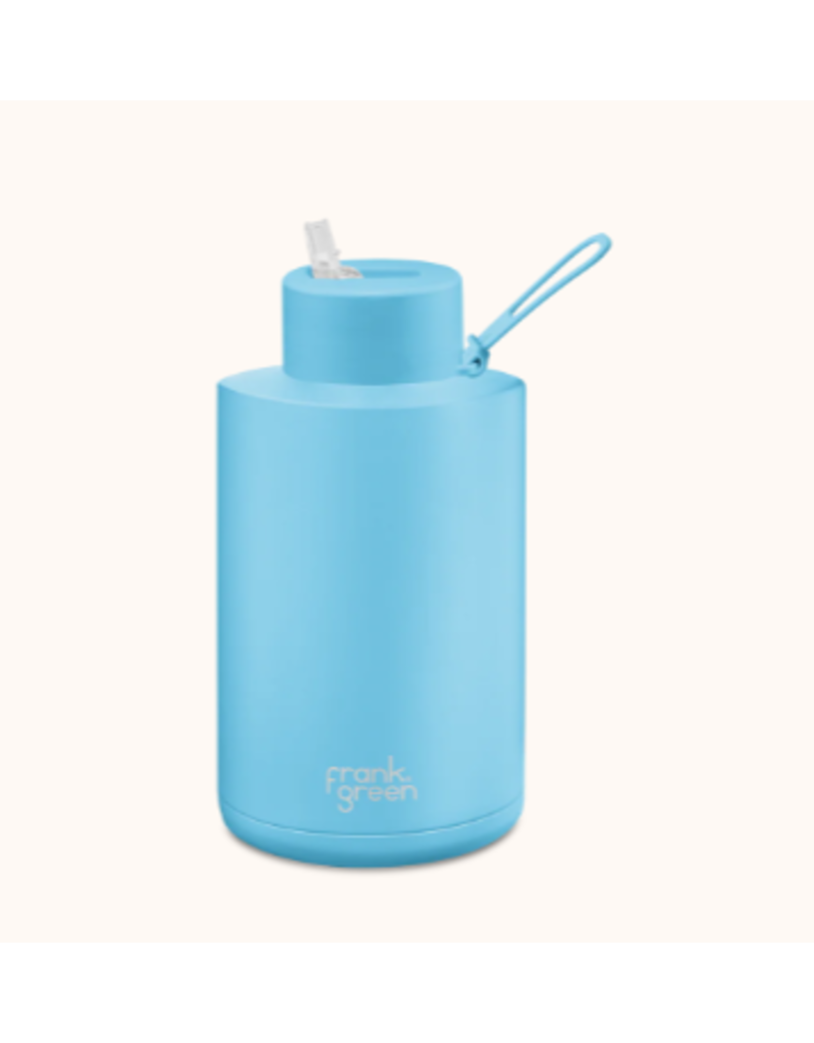 68oz Stainless Steel Ceramic Reusable Bottle with Straw - Sky Blue