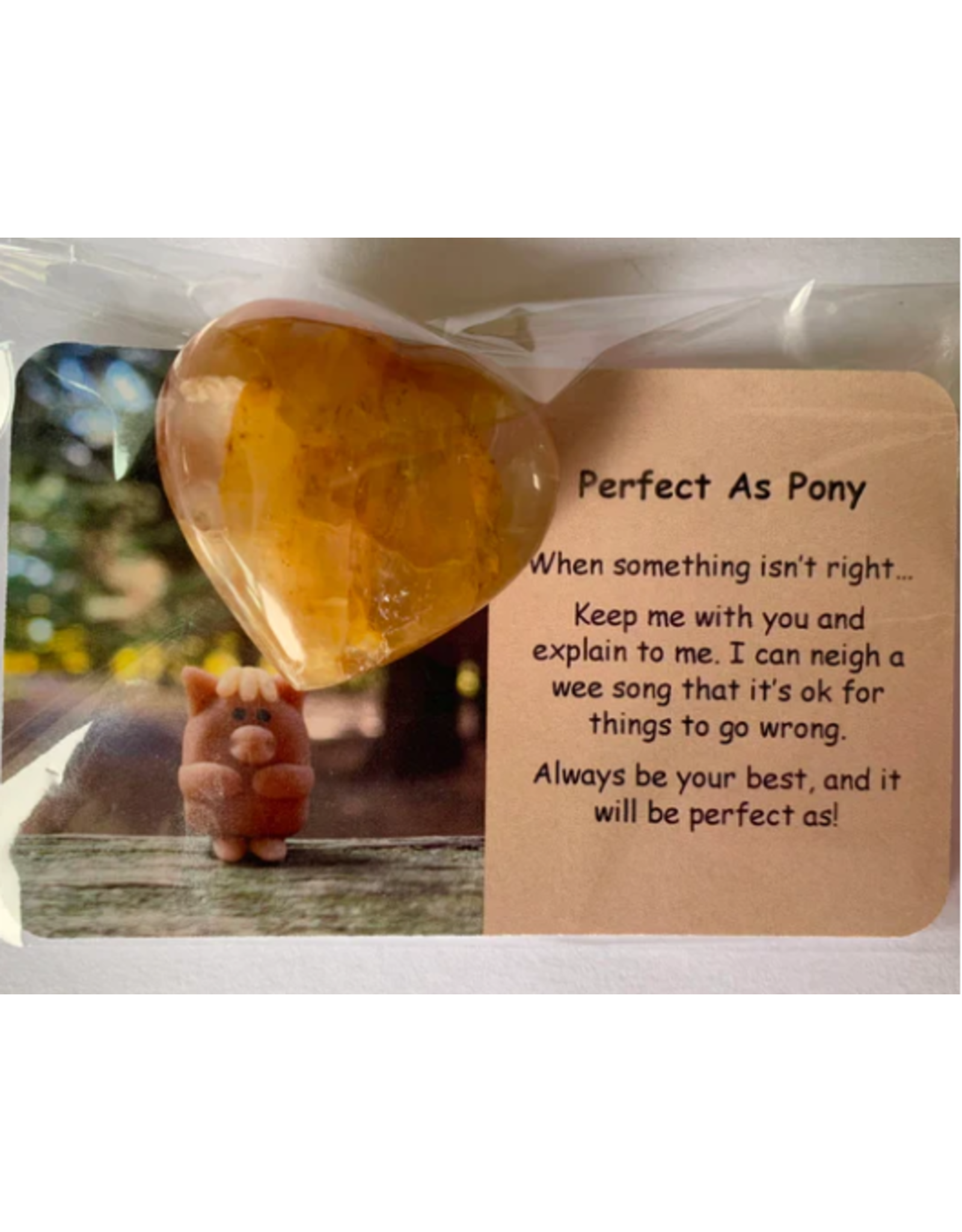 Little Joys by Amelie Heart Crystal with Support Card