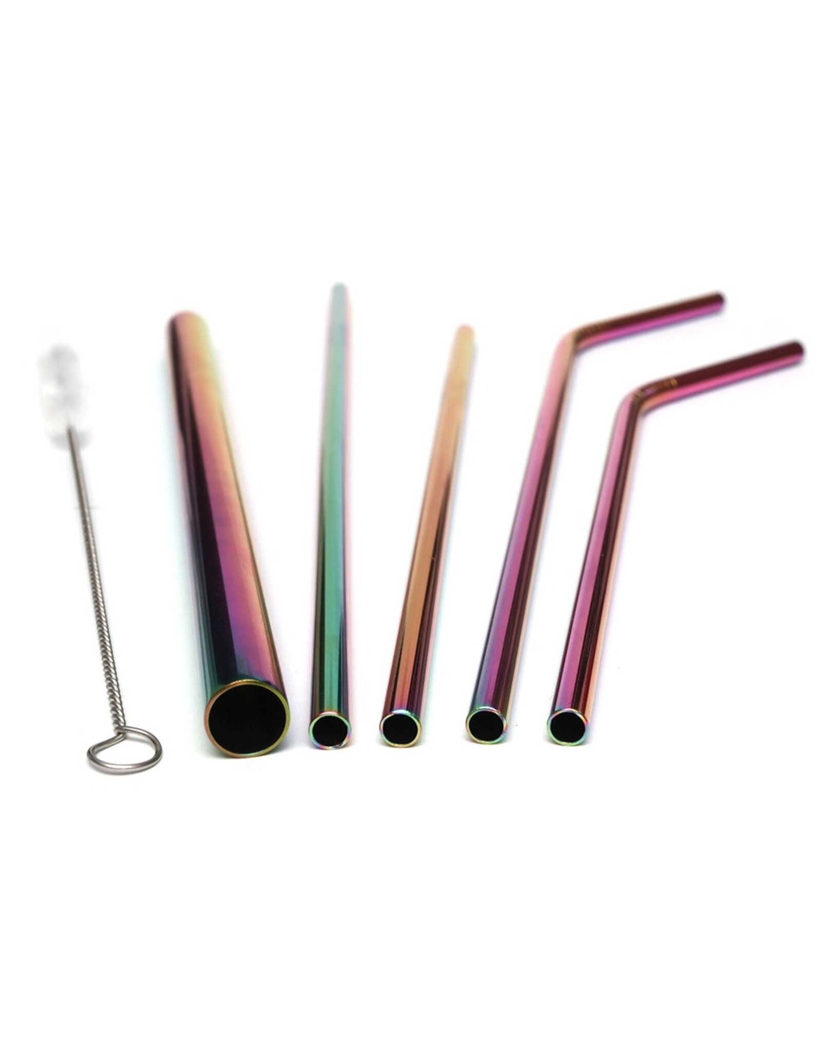 Activated Eco Wholesale Rainbow Stainless Steel Straw Set