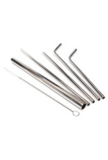 Activated Eco Wholesale Silver Stainless Steel Straw Set