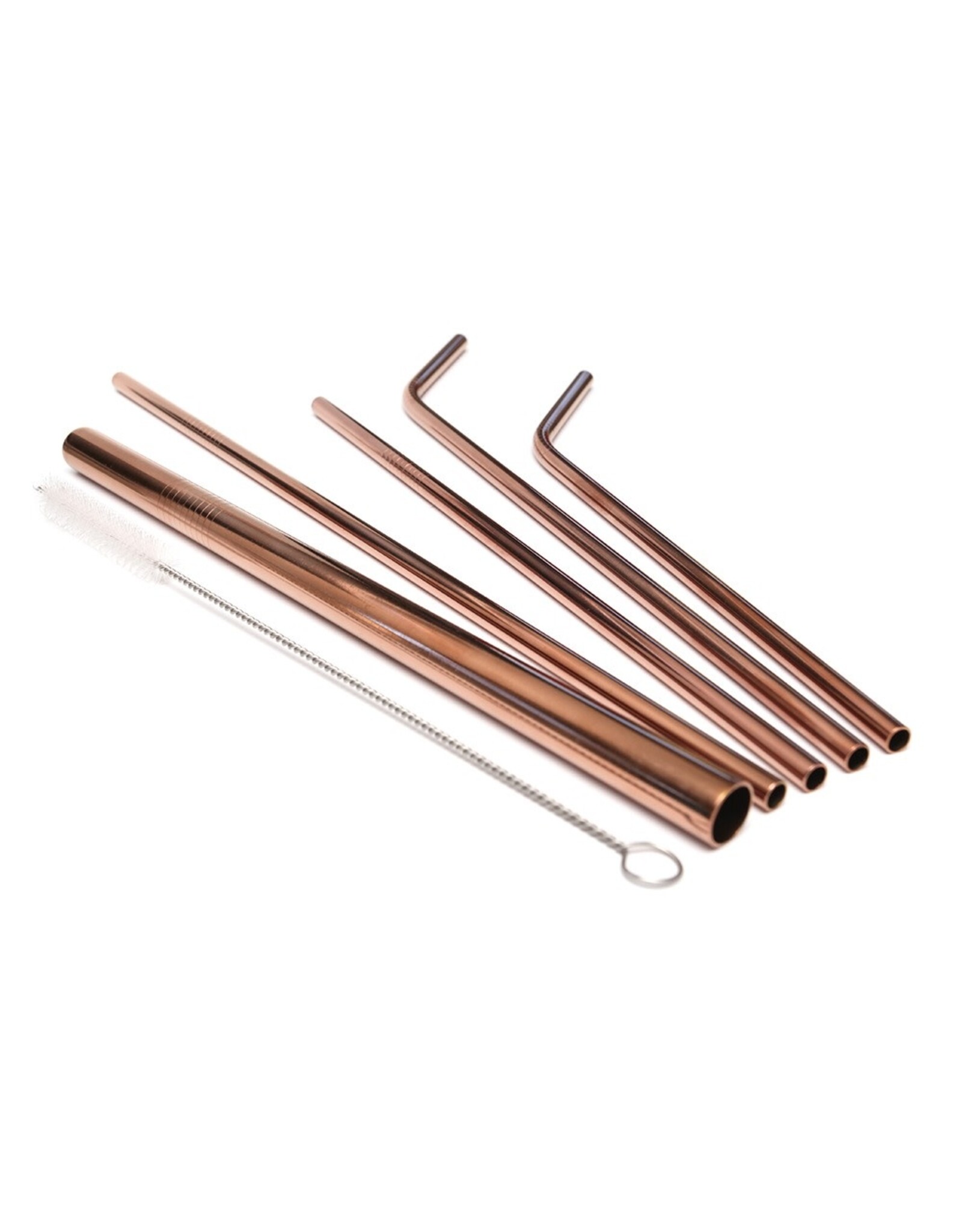 Activated Eco Wholesale Rose Gold Stainless Steel Straw Set
