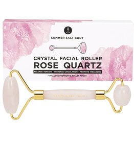 Summer Salt Body Crystal Facial Roller - Rose Quartz