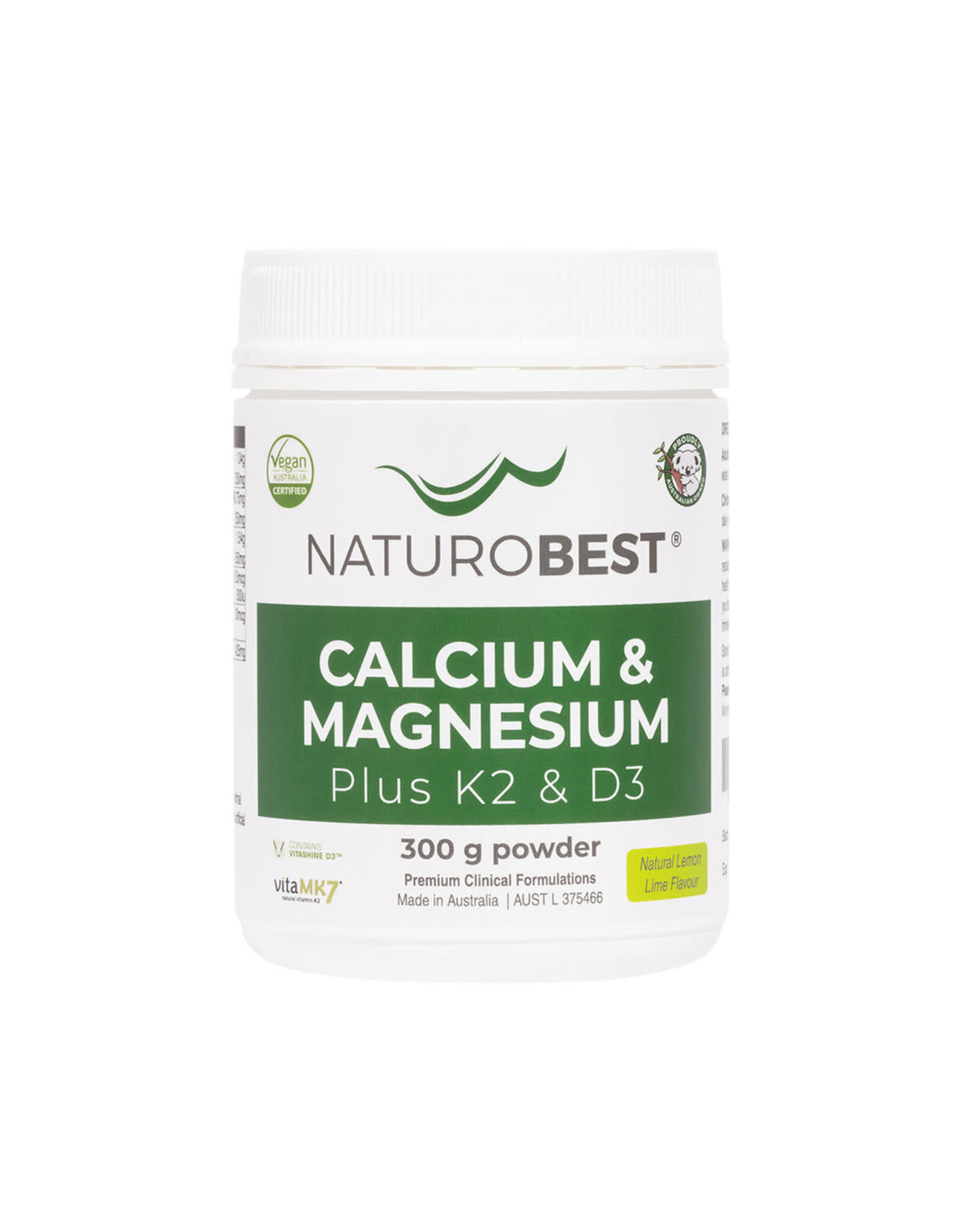 Naturobest Calcium & Magnesium Plus K2 & D3 300g