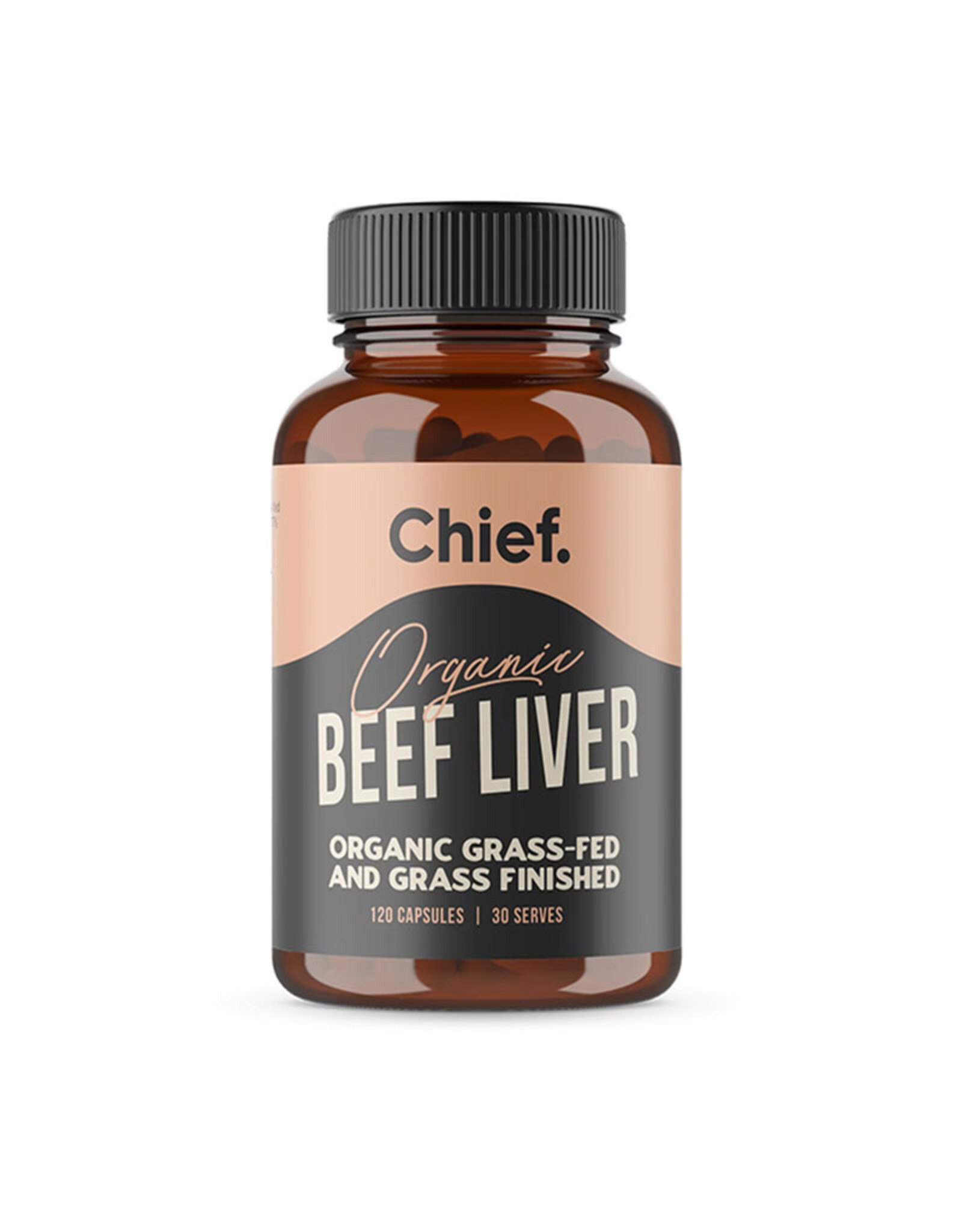 Chief Organic Beef Liver Capsules 120c