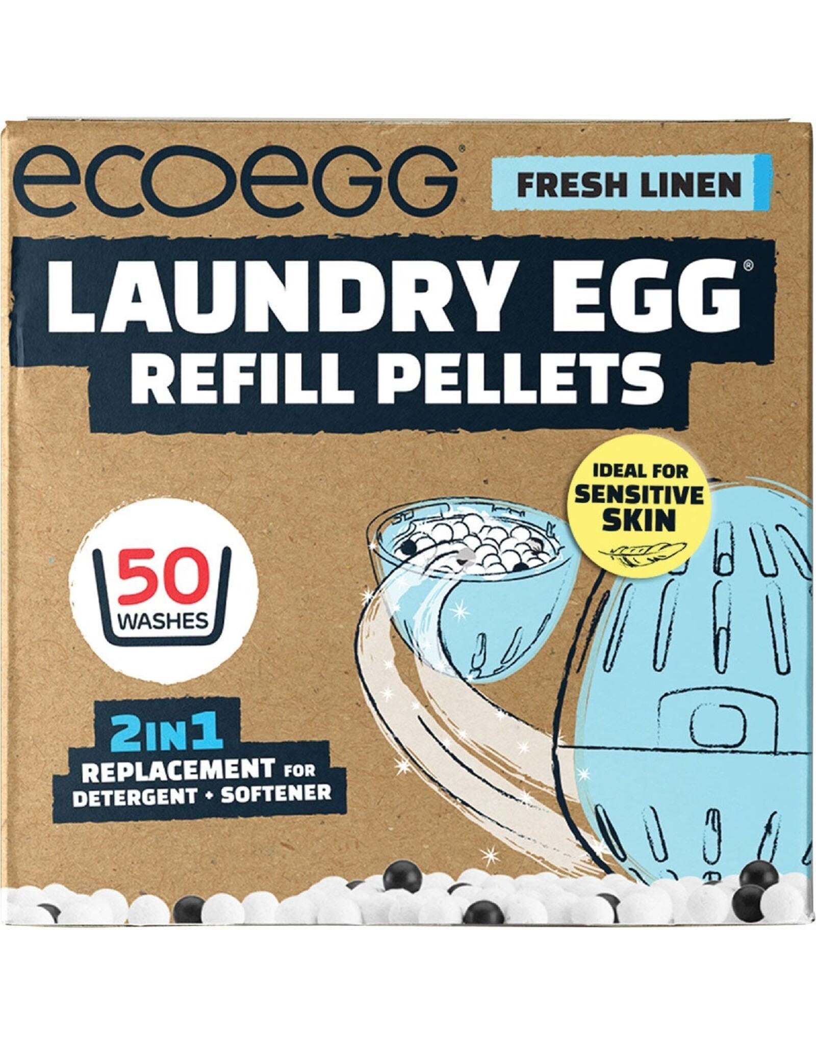 Ecoegg Laundry Egg Refill Pellets 50 Washes Fresh Linen