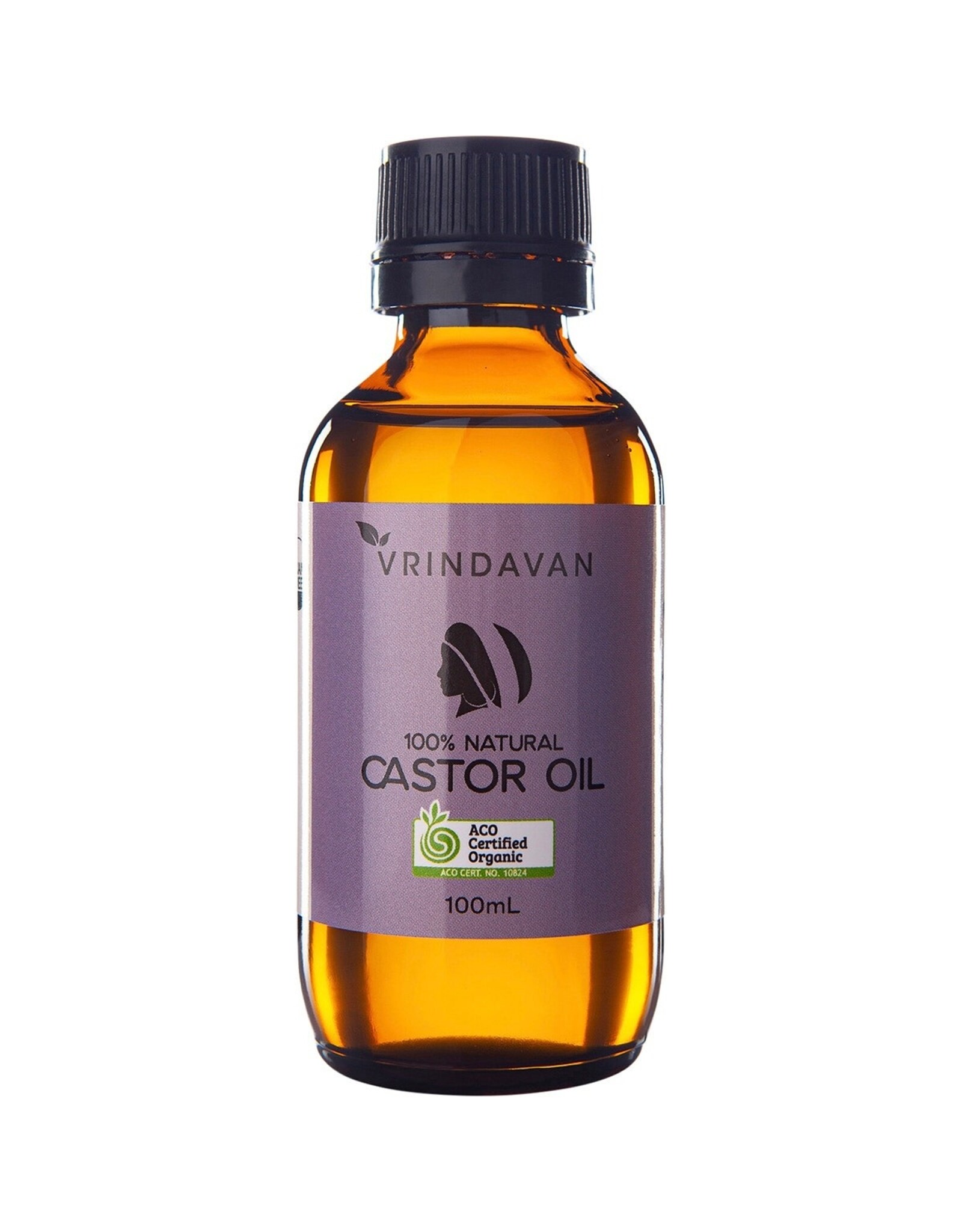 Vrindavan Organic Castor Oil 100% Natural Glass Bottle 100ml