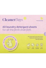 Cleaner Days Laundry Detergent Sheets Fragrance Free 60pcs