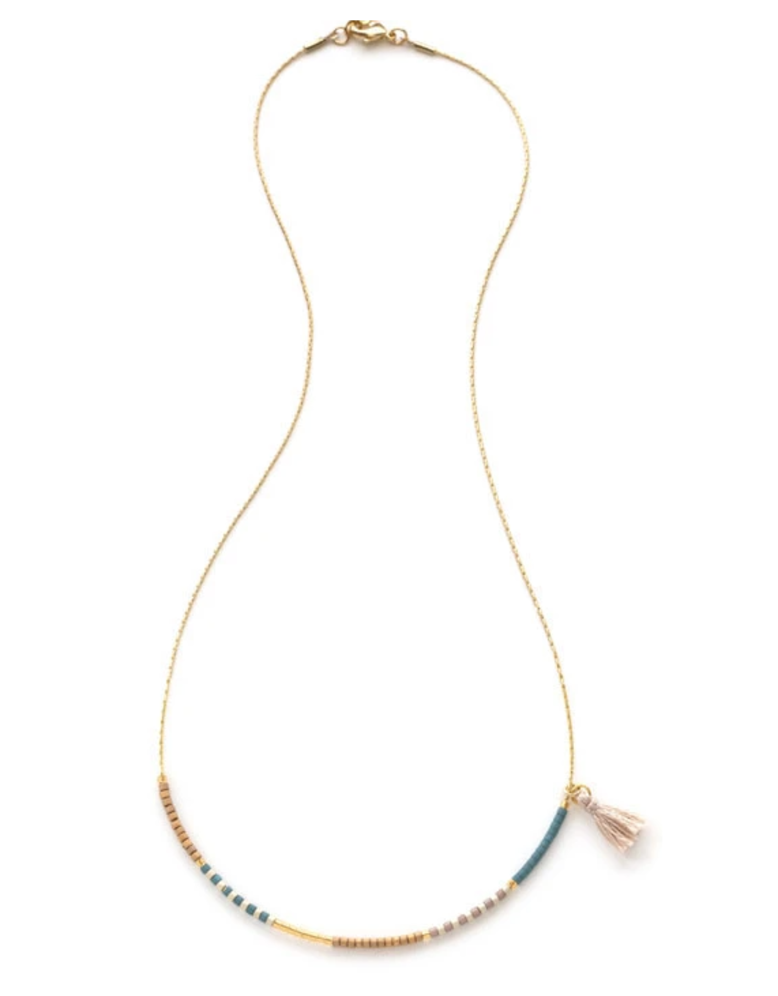 Japanese Seed Bead Necklace - Sky
