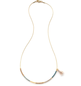 Japanese Seed Bead Necklace - Sky