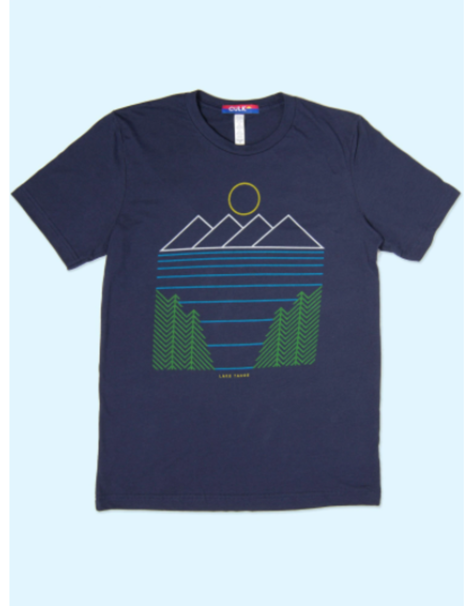 Culk Minimal Lake Tahoe Unisex Tee - Navy