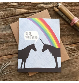 Modern Printed Matter Unicorn Weird Birthday Card