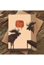 Modern Printed Matter Aged Moose Trophy Birthday Card