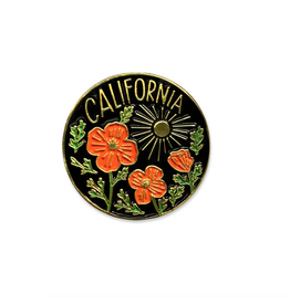 Paper Parasol Press California Poppy Sun Enamel Pin