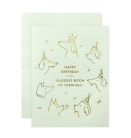 Baddest Bitch Birthday Card