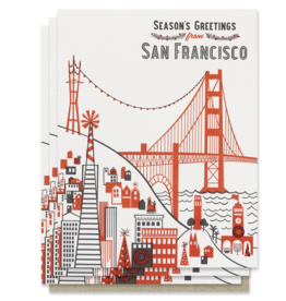 Paper Parasol Press Season's Greetings from San Francisco - Box set of 6