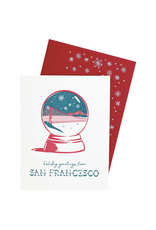San Francisco Snow Globe Holiday Card