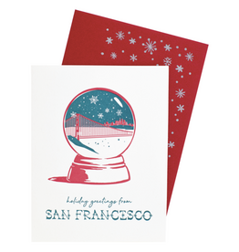 San Francisco Snow Globe Holiday Card