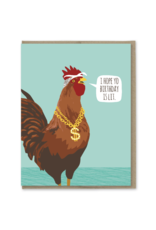 Modern Printed Matter Lit Rooster Birthday Card