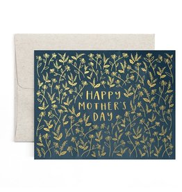 Mother's Day Navy Floral Card