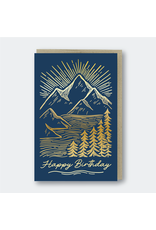 Pike Street Press Birthday Mountainscape Card