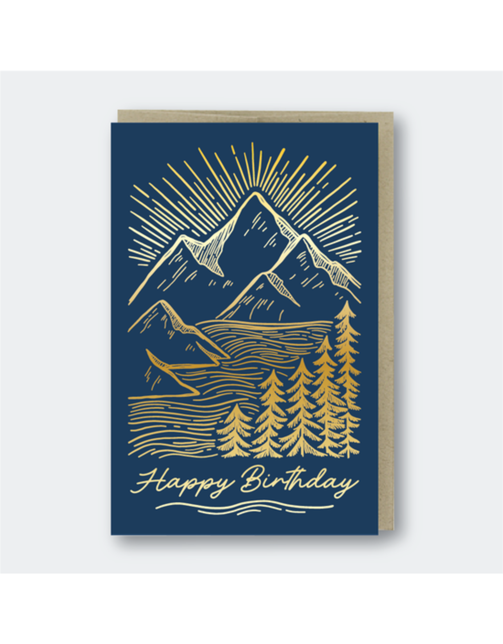 Pike Street Press Birthday Mountainscape Card