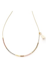 Japanese Seed Bead Necklace - Champagne