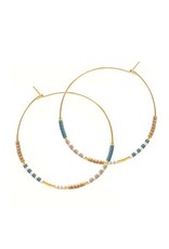 Japanese Seed Bead Hoops - Sky