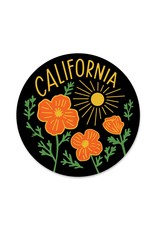 Paper Parasol Press California Poppy Sun Black Sticker