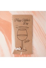 Em And Me Studio Father's Day Wine Charm Card - Marble White