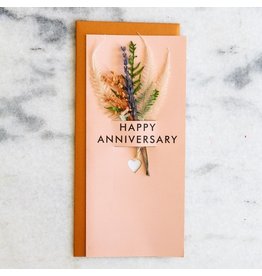 Lucca Happy Anniversary - Dried Floral Card