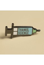 Dissent Pins Thanks Science, Vaccine Syringe Mini Pin