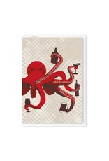 Modern Printed Matter Octopus Drinks Enclosure Card