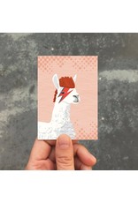 Modern Printed Matter Bowie Llama Enclosure Card
