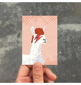 Modern Printed Matter Bowie Llama Enclosure Card