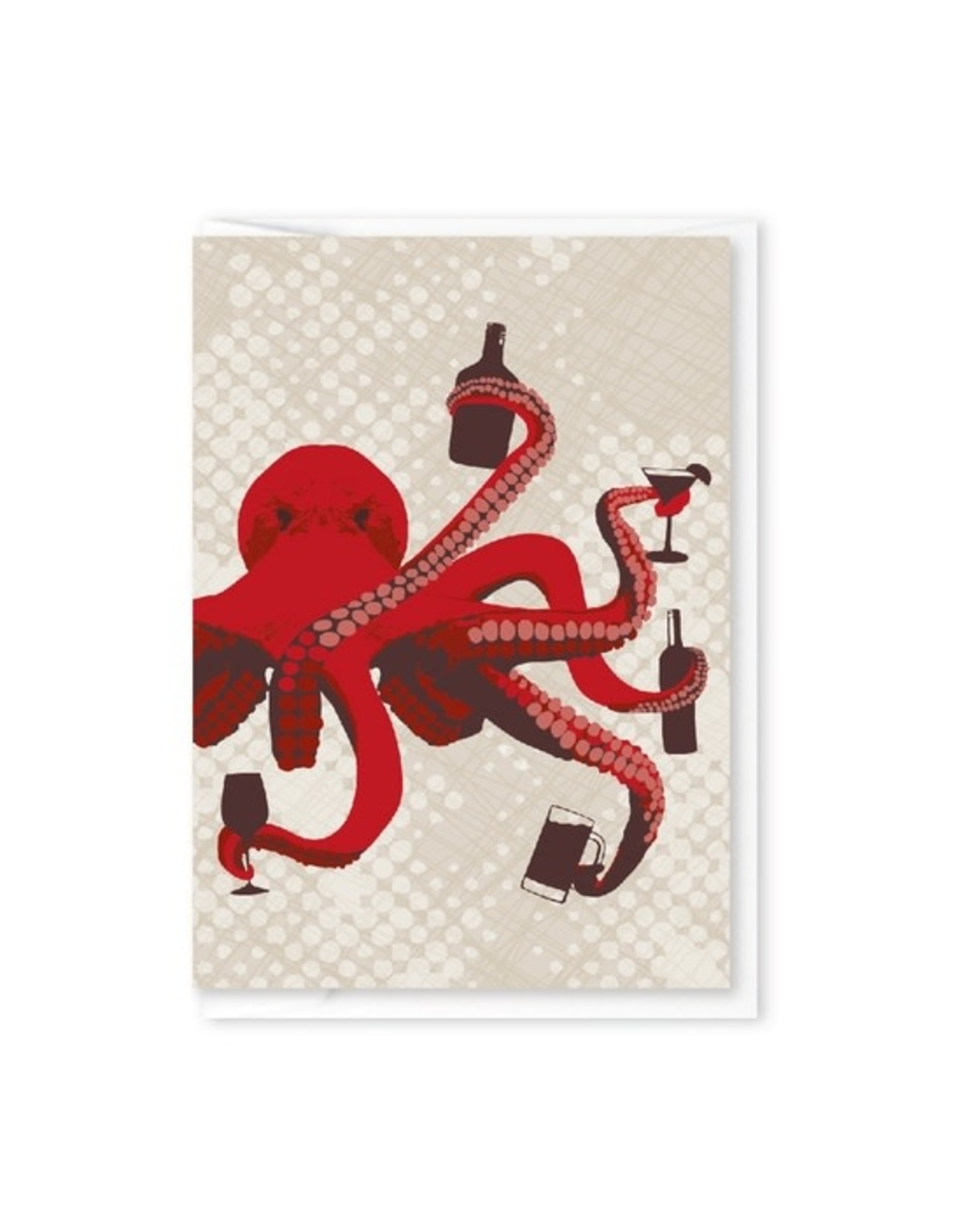 Modern Printed Matter Octopus Drinks Enclosure Card