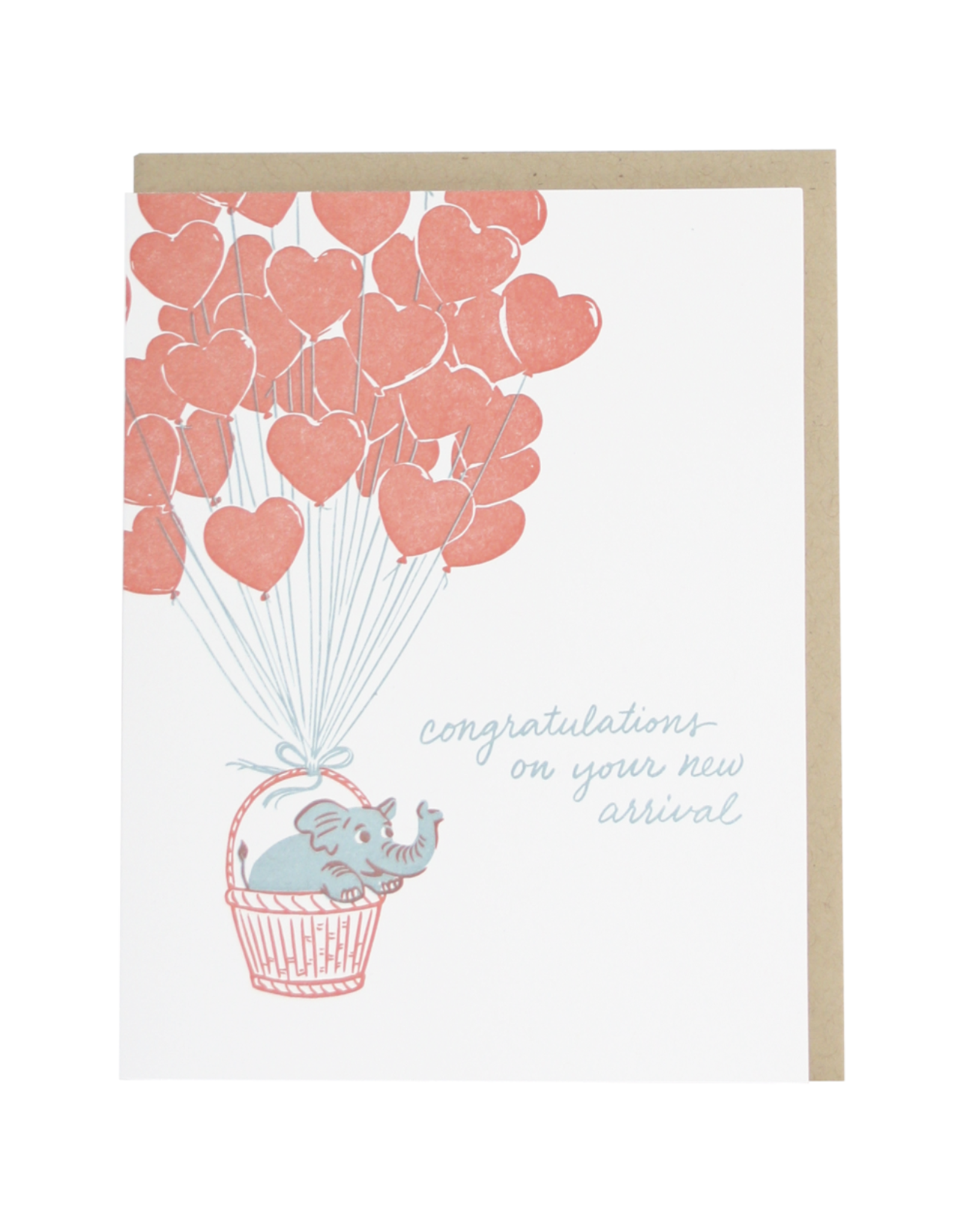 Elephant and Balloons Card