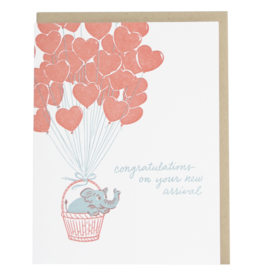 Elephant and Balloons Card